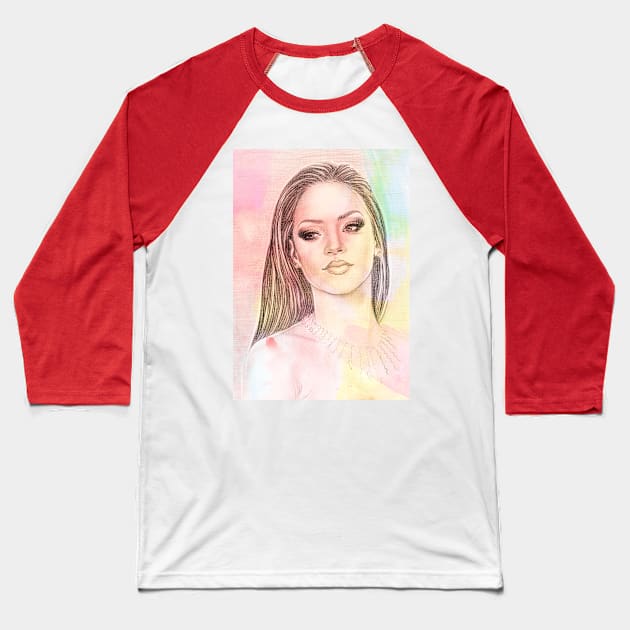 Rihanna Baseball T-Shirt by Svetlana Pelin